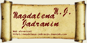 Magdalena Jadranin vizit kartica